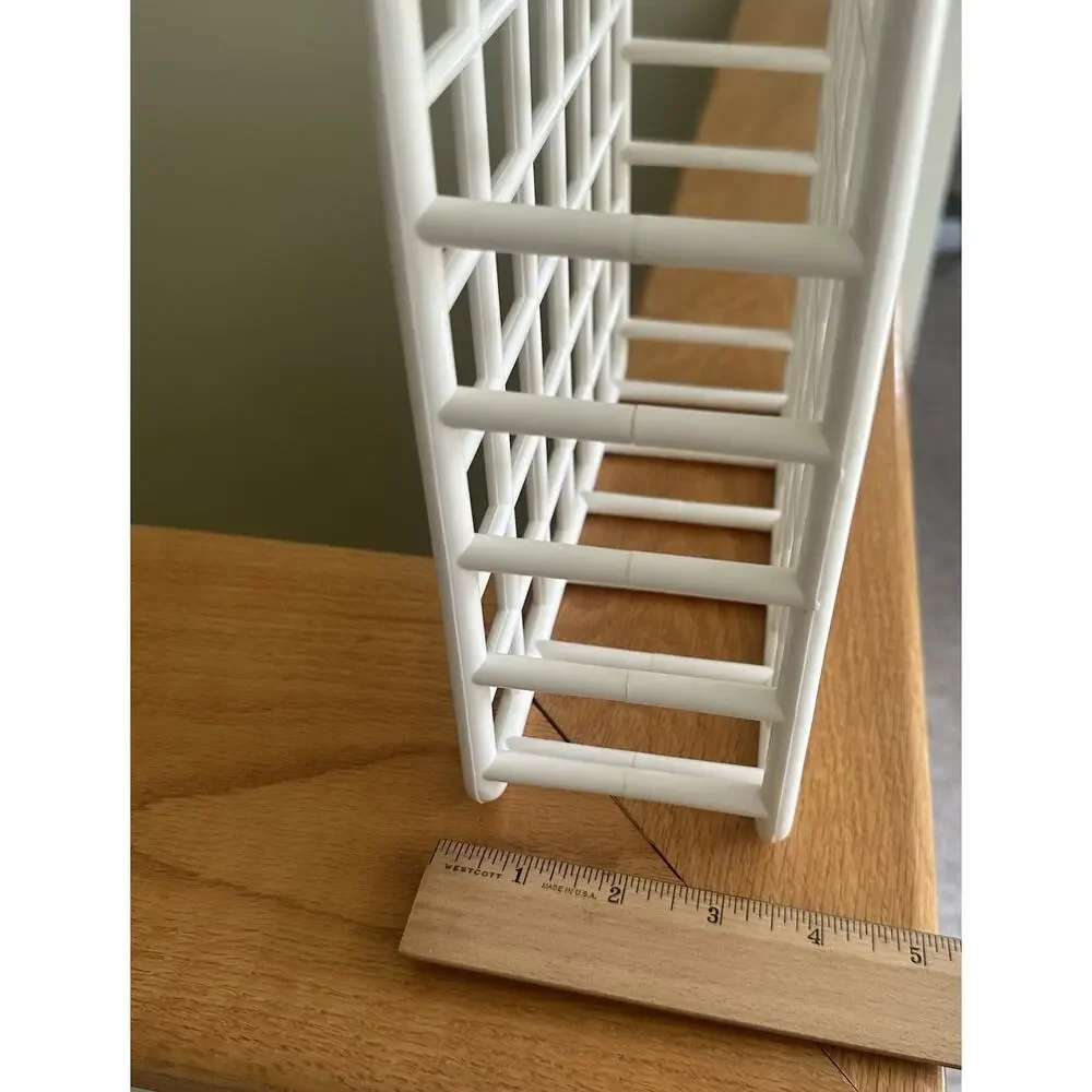 Vintage 1983 Yaffa Mini Catch-All White Wall Mount Magazine Holder Rack RARE HTF